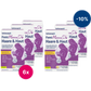 Man sieht die Vorderseite des Produktes Femi Mama® Haa­re & Haut von tetesept in einem 3er Pack. Zum Erhalt normaler Haare und Haut. Für stillende Mütter geeignet. Leicht schluckbare Mini-Tablette. Ideal nach der Schwangerschaft für den Erhalt kräftiger Haare und schöner Haut. Speziell ausgewählte Nährstoffe.